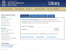 Tablet Screenshot of library.uscb.edu